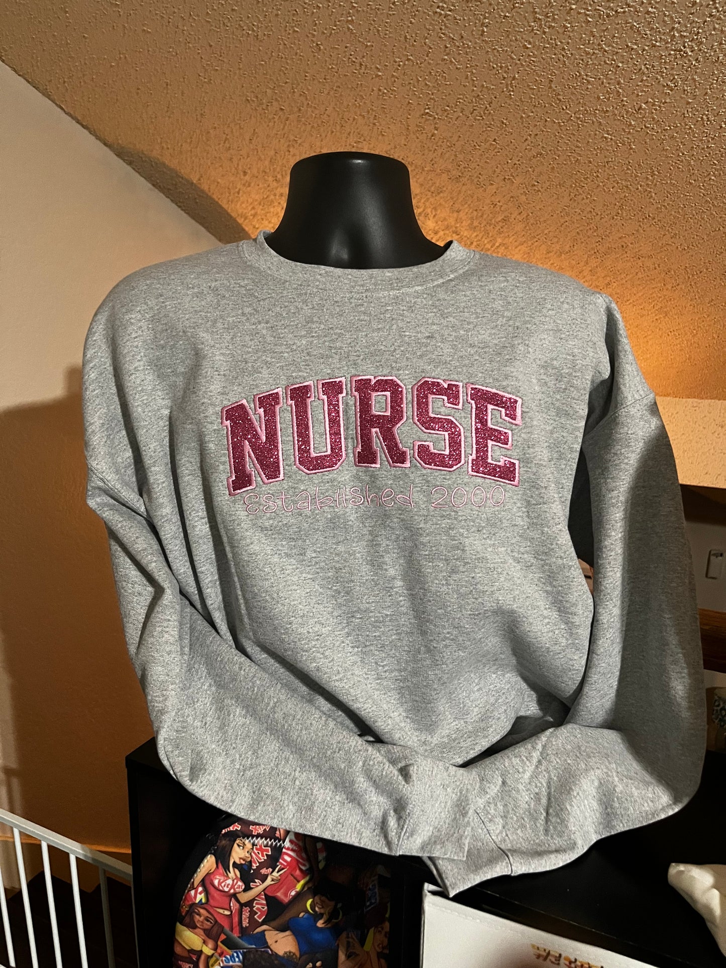 NURSE EMBROIDERY SWEATSHIRT AND HOODIES