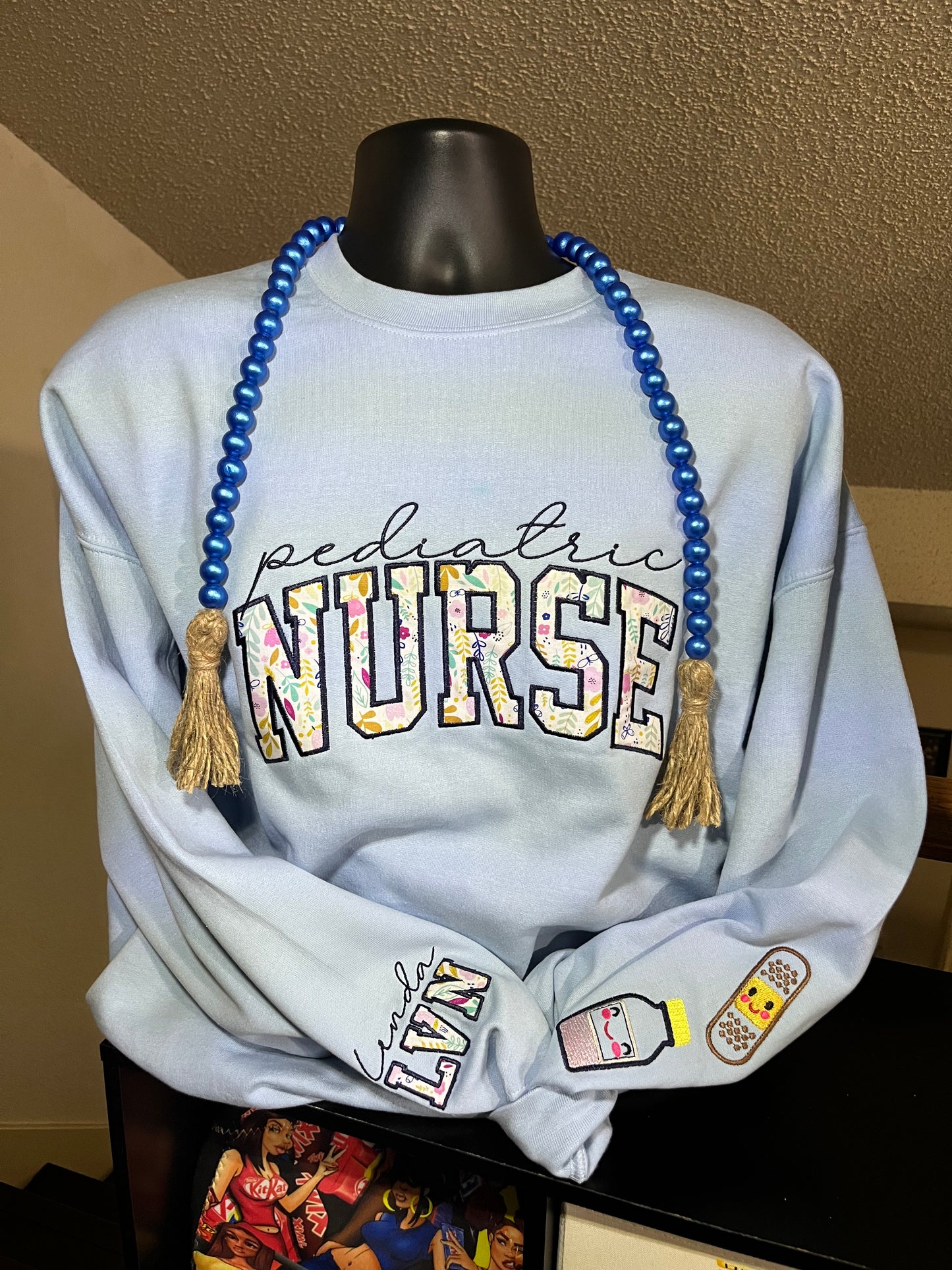 NURSE EMBROIDERY SWEATSHIRT AND HOODIES