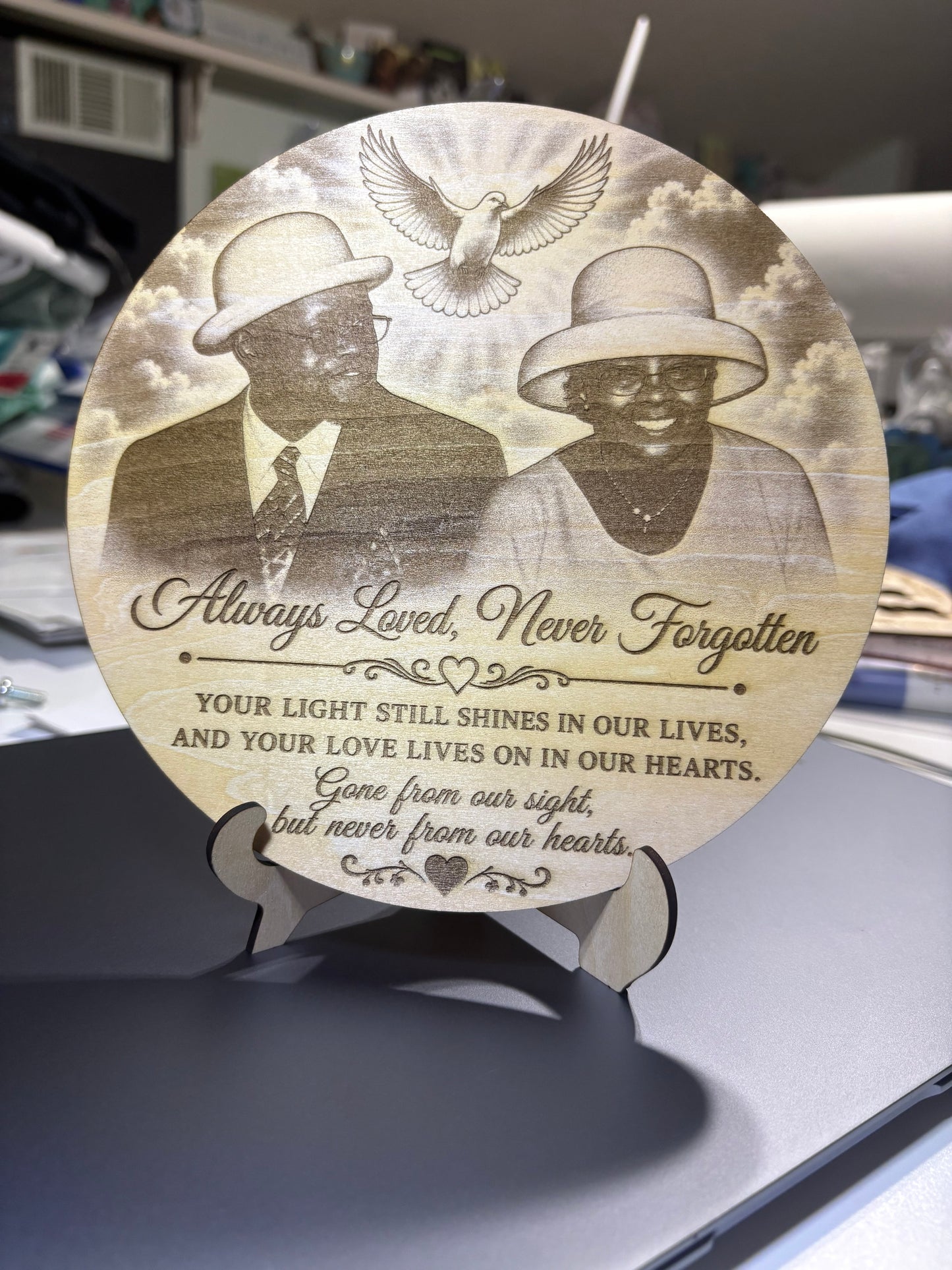 CUSTOM ENGRAVED MEMORIAL AND KEEPSAKE PLAQUE
