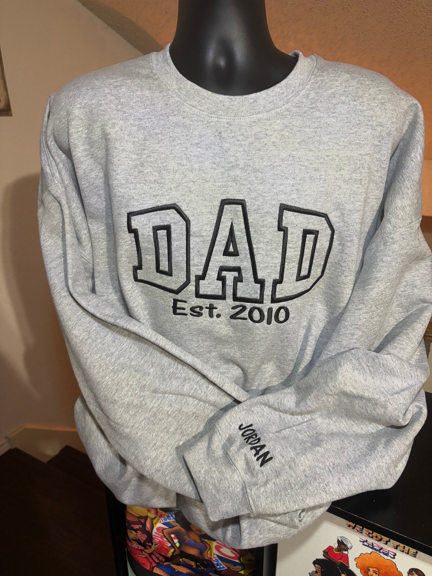MAMA,DAD,GIGI,GRANNY, MOMMY,AUNT ETC., SWEATSHIRT OR HOODIE EMBROIDERY