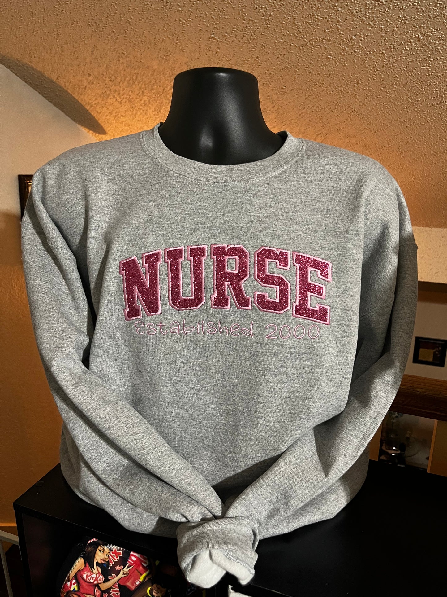 NURSE EMBROIDERY SWEATSHIRT AND HOODIES