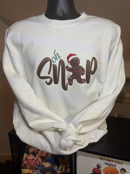 OH SNAP EMBROIDERY SWEATSHIRT AND HOODIES