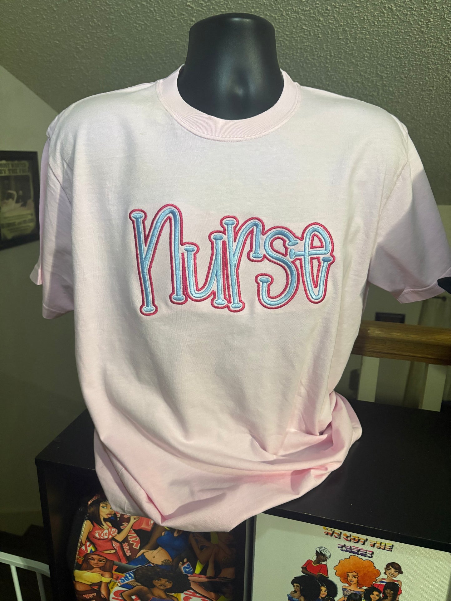 NURSE EMBROIDERY T-SHIRT/LONG SLEEVE/ SWEATSHIRT/ HOODIE