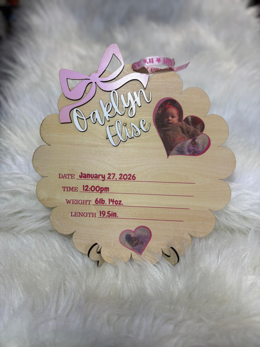 CUSTOM BABY WELCOME/MILESTONES