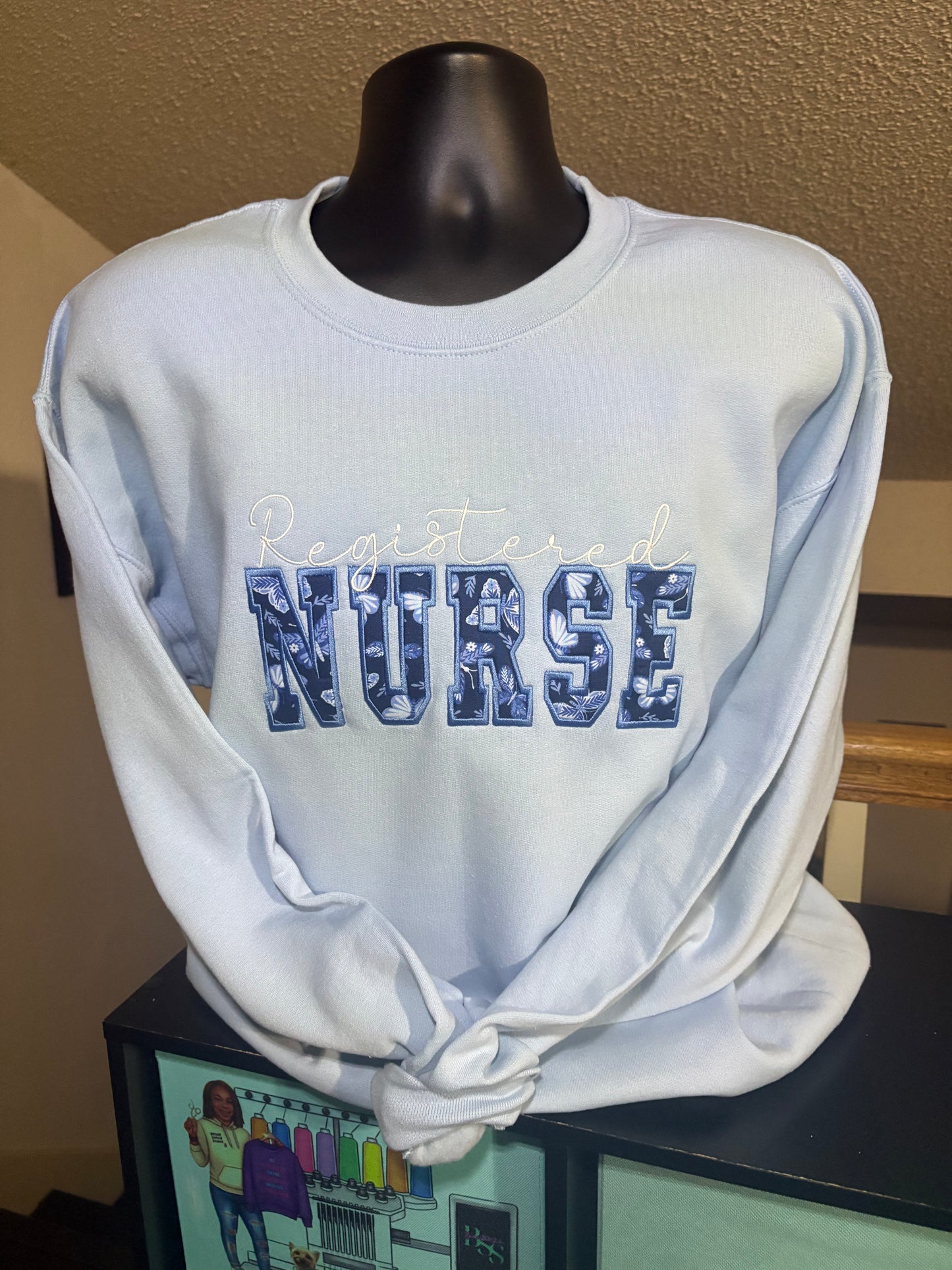 MAMA,DAD,GIGI,GRANNY, MOMMY,AUNT ETC., SWEATSHIRT OR HOODIE APPLIQUE EMBROIDERY