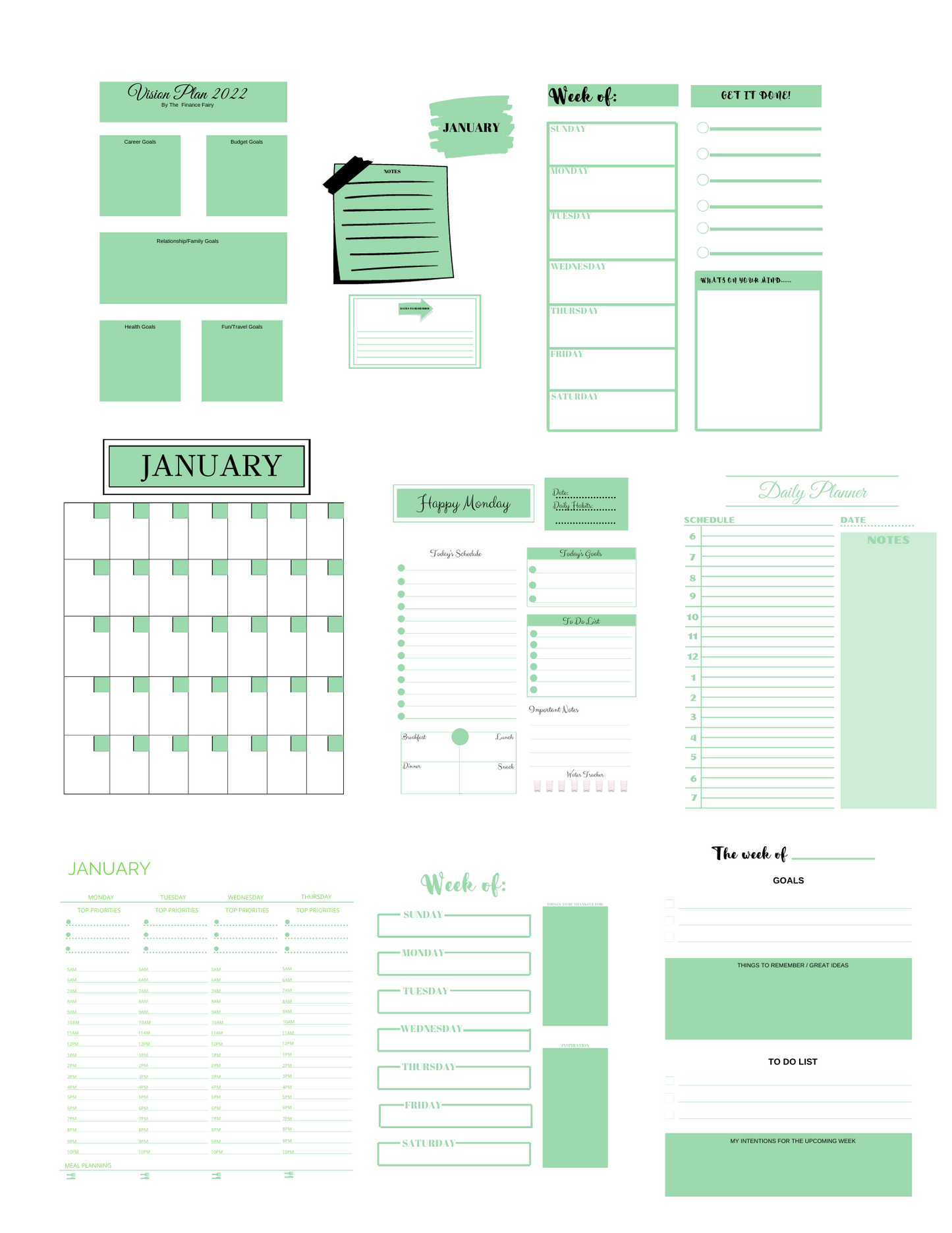 CUSTOM PLANNER/JOURNAL TEMPLATES